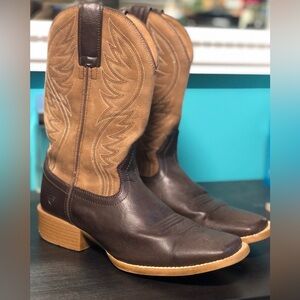 Ariat Kids Brown and Tan Cowboy Boots
